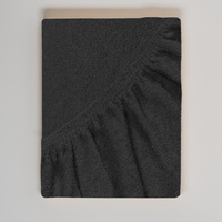 Prześcieradło do łóżeczka z gumką 60x120 frotte Czarne