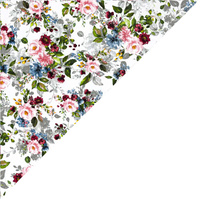 Apaszka bandamka bandana chustka | 146cha | biało różowa | kwiaty