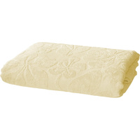 Prześcieradło frotte bez gumki żakardowe 175x220 Ecri