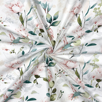 Worek szkolny na buty | 131kol | biała | kwiaty i kolibry