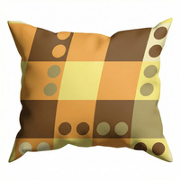 Poszewka z kory 40x40 | 029pom | pomarańczowa | geometryczny