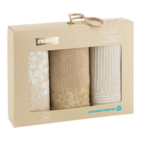 Komplet ścierek kuchennych flores beżowy