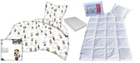 Komplet 100x160 + 50x60 + prześcieradło jersey 80x160 062bia