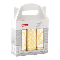 Komplet świątecznych ścierek kuchennych Szarak żółty