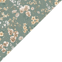 Apaszka bandamka bandana chustka | 205zie | zielona | kwiaty