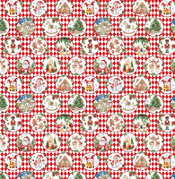 Apaszka bandamka bandana chustka | 130rom  | biało czerwona | świąteczna Mikołaje