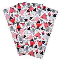 Poszewki bawełniane na jaśka 40x40 Zestaw - 3szt 381red | czerwone | geometryczne