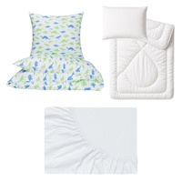 Zestaw pościeli  100x160 + 40x60 + prześcieradło jersey 80x160 | 002bor | bordowa | świąteczna Mikołaje