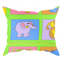 Poszewka bawełniana na jaśka 40x40 | 282zwi | kolorowa | zwierzątka