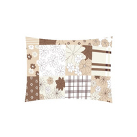 Poszewka z kory 40x40 | 159beż | beżowa | patchwork i kwiaty