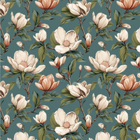 Worek szkolny na buty | 075cie | zielona | kwiaty jabłoni