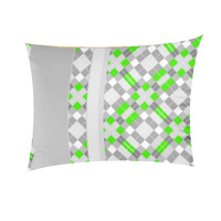 Poszewka z kory 40x40 | 225zielony | szaro zielona | geometryczny