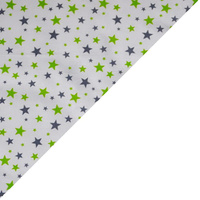 Apaszka bandamka bandana chustka | 188b-l | biało zielona | gwiazdki