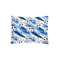 Poszewka bawełniana na jaśka 40x40 | 072blue | niebieska| piłki