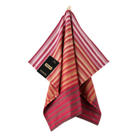 Ścierka kuchenna z bawełny organicznej linie bordowe