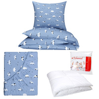 Zestaw pościeli  100x160 + 50x60 + prześcieradło we wzorze 80x160 486nie