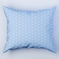 Poszewka bawełniana na poduszkę 50x70  | 401nieb | niebieska | gwiazdy