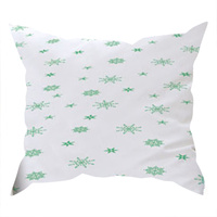Poszewka bawełniana na jaśka 40x40 | 406bial-ziel | biało zielona | śnieżynki