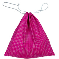 Worek szkolny na buty kropki amarant