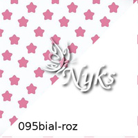 Apaszka bandamka bandana chustka | 095bial-roz | różowa | kwiaty