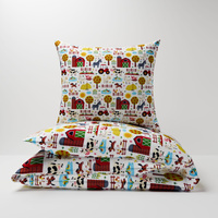 Pościel bawełniana 200x220 + poszewki na poduszkę 2*70x80 | 081min | kolorowa