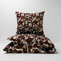 Pościel z kory 160x200 + 70x80 + 40x40 | 193bra | brązowa | ornament