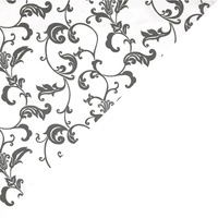 Apaszka bandamka bandana chustka | 193bsz | biało szara | ornament