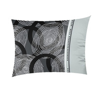 Poszewka z kory 50x60 | 183szar | szara | koła pasy geometria