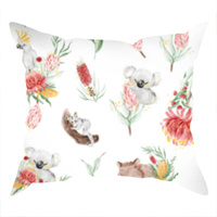 Poszewka bawełniana na jaśka 40x40 | 198mis | biała | zwierzątka koala