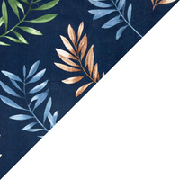 Apaszka bandamka bandana chustka | 247cie | granatowa | liście