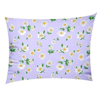 Poszewka z kory 50x60 | 274niebieski | niebieska | kwiaty stokrotki
