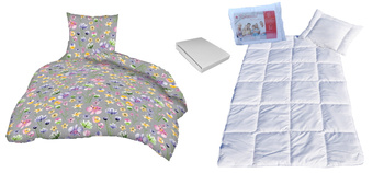 Komplet 100x160 + 50x60 + prześcieradło jersey 80x160 348szary