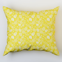 Poszewka bawełniana na poduszkę 50x80 | 990zol | żółta | świąteczna wielkanocna