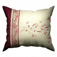 Poszewka z kory 40x40 | 022śliwka | fioletowa | kwiaty