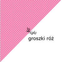 Apaszka bandamka bandana chustka | groszki róż | różowa | groszki