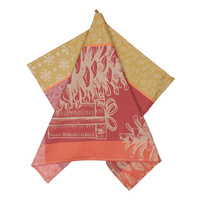 Ścierka kuchenna z bawełny organicznej szyszka czerwona