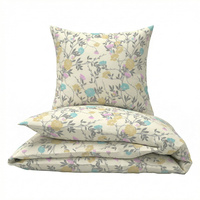 Pościel z kory 140x200 + 70x80 + 40x40 | 027pas | pastelowa | kwiaty