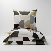 Pościel bawełniana 200x220 + poszewki na poduszkę 2*70x80 | D038beż | beżowa