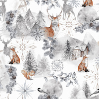 Worek na pościel do przedszkola żłobka | 179swi | biała | świąteczna choinki