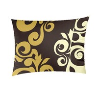 Poszewka z kory 40x40 | 325braz | brązowa | ornament