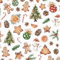 Worek na pościel do przedszkola żłobka | 130bia | biała | świąteczna choinki pierniki