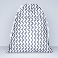 Worek na pościel do przedszkola żłobka | 407sza | biało szary | zygzak