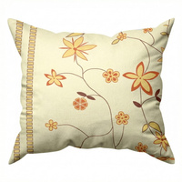 Poszewka z kory 40x40 | 087kre | żółta | kwiaty