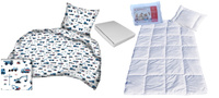 Komplet 100x160 + 40x60 + prześcieradło jersey 80x160  404blue