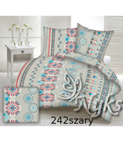 Pościel bawełniana 200x220 + poszewki na poduszkę 2*70x80 | 242szary | szara