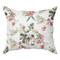 Poszewka z kory 40x40 | 408biały | biała | liście