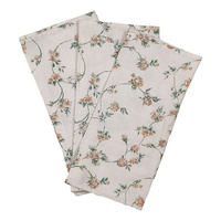 Zestaw poszewek z flaneli 209Dre | białe | kwiaty