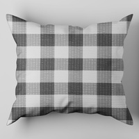 Poszewka z kory 50x60 | krata szara | szara | kratka