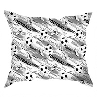 Poszewka bawełniana na jaśka 40x40 | 072sza | szary | piłki