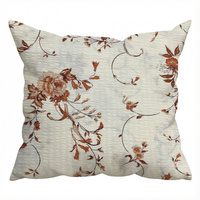 Poszewka z kory 40x40 | 120los | łososiowa | kwiaty